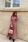 Side Bow Vintage Twill Dress Vintage Rose