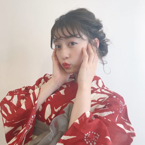 ボブだからこそ映える♡　くるりんぱだけでできる浴衣ヘアアレンジ【#れんちゃんアレンジ】