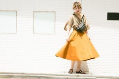 もう離れられないチノ素材～♡　UNIQLOサーキュラースカートの常夏着回し