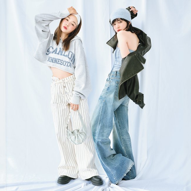 森絵梨佳×上西星来が魅せる【とにかくスタイルがよく見えるデニムコーデ】4選