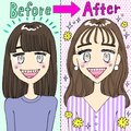 垢抜けた女友達のbefore/after
