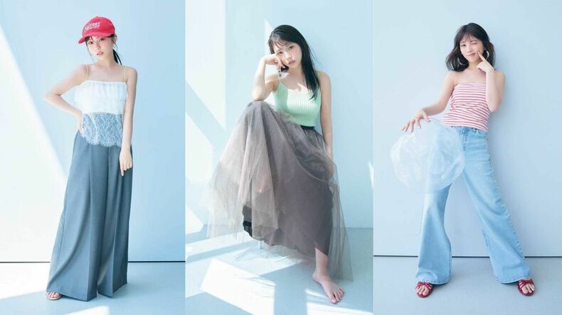与田祐希さん×arイイ女コーデ特集【2025最新】デニム・adidasガゼル・バレエシューズ・レースなどトレンドアイテムでスタイルアップ♡