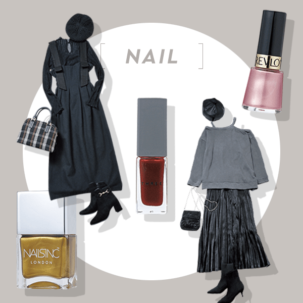 モノトーンって地味すぎ？　暗めファッションに仕込むド派手ネイルのオススメ3選