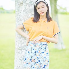 【ar golf】顔周りがパッと明るくなるポロシャツが使えすぎ♡ 大人も着られるきちんと感と派手オレンジカラーのバランス感が神！