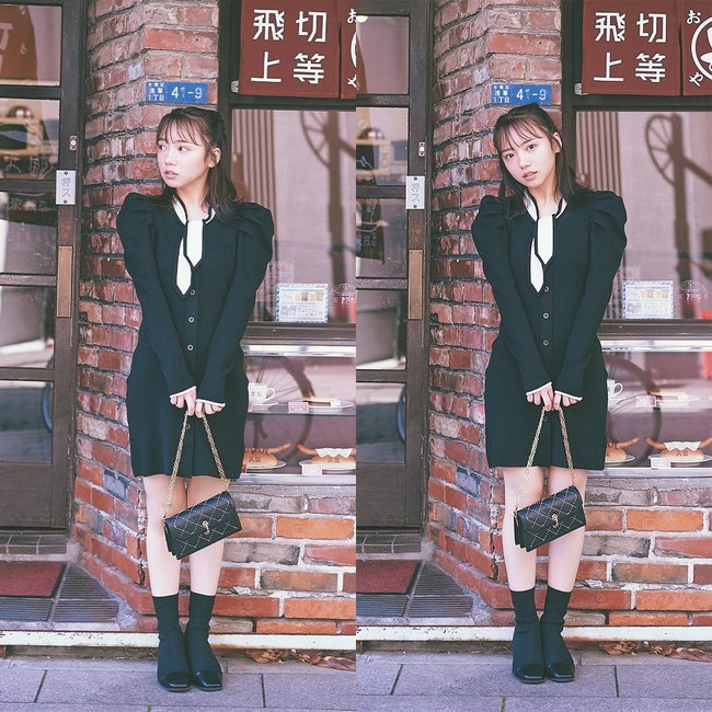 甘めデートコーデが可愛すぎ♡齊藤京子が着こなす【ブーツ×ワンピコーデ】