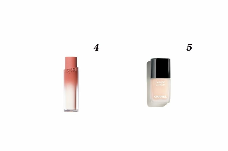 森七菜　メイク・愛用コスメ8選｜ツヤ×洗練　4.エスポア　ノーウェアリップスティック バーミンググロー　#07　￥2,640　5.シャネル　ラ バーズ オングル　￥5,280