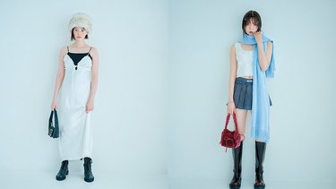青シャツをイマドキに着る♡ 八木アリサ×玉城ティナがお手本【ブルー