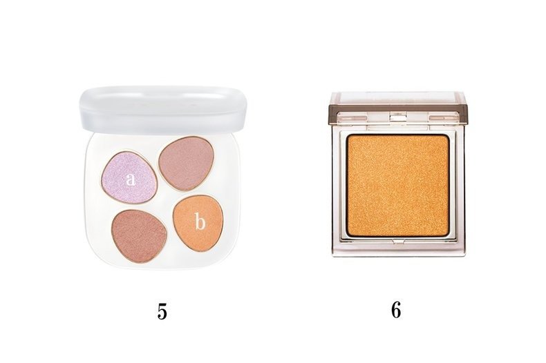 5. トーン ペタル フロート アイパレット 03 ¥4,180 6. RMK インフィニシェイド シングル アイシャドウ 08 ¥3,080(セット価格)