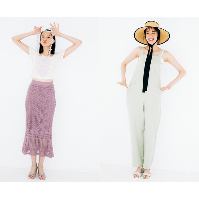夏ですもの、クロシェ＆１枚モノを色・柄で楽しみたい♡スタイリスト推しの【今っぽシャレみコーデ】
