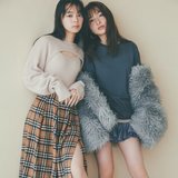 こなれ感のコツは「黒を極力取り入れない」こと♡上西星来と上國料萌衣が着こなす【ニュアンスカラーコーデ】