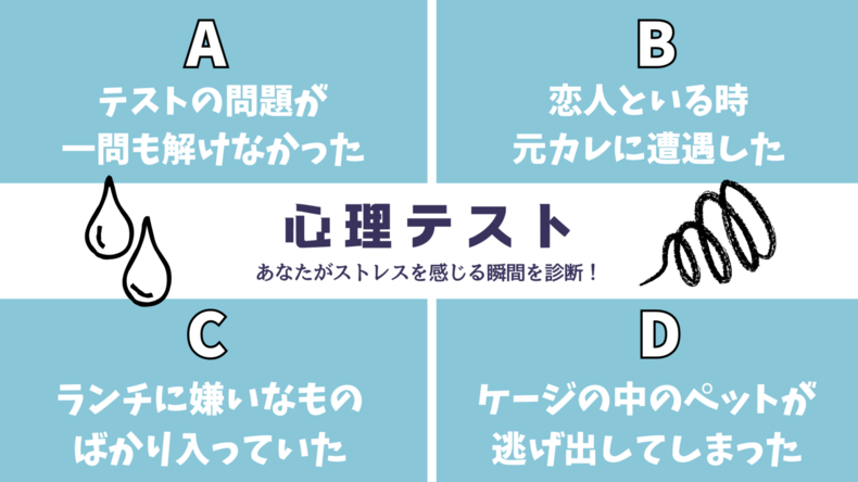 心理テスト「ストレスを感じる瞬間と解決法がわかる」