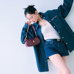【GUCCI新作ロゴアイテム3選】比留川游が着こなす♡グッチのブランドロゴを取り入れたコーデでいつもの日常を特別に