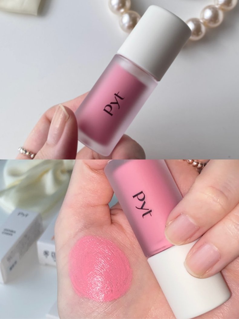 ゲンバ リキッドチーク_04 レースピンク（LACE PINK）　スウォッチ