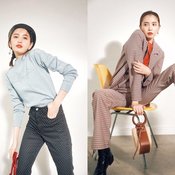 「ニットが平凡ダサ見えしないために!」ボトムに柄を取り入れる♡ 着回し6選