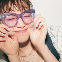 【ひとクセポニー×クリアグラス×ブルーネイル】ナイスケミを発揮♡