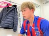 オンライン取材に応じる安部柊斗選手
