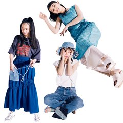 全身にブルーを宿して推し愛炸裂♡上國料萌衣がおくる【推し色ブルーコーデ】3変化