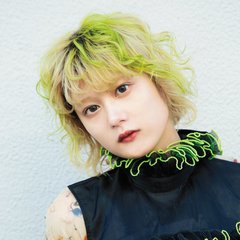 【ボブ】ライムカラーで一気にシャレ見せ