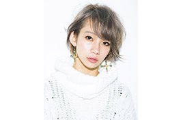 耳かけマッシュショート♥BIGピアスと好バランス