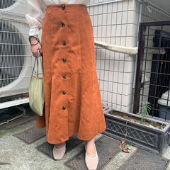 【GU￥1990】渋色コーデュロイがキャッチー♡女っぽマーメイドスカート