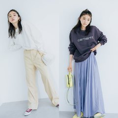 「カジュアルなスウェットにリッチ感を添えて…♡」上西星来が着こなす【上品スウェット】コーデ２選