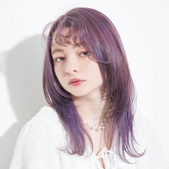 【ロング】レイヤー×ヴァイオレットでシャレ感倍増♡