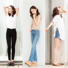 雰囲気別デニムコーデ3選！モテ、カジュアル、色っぽ、今日はどの私で行く？【田原可南子】