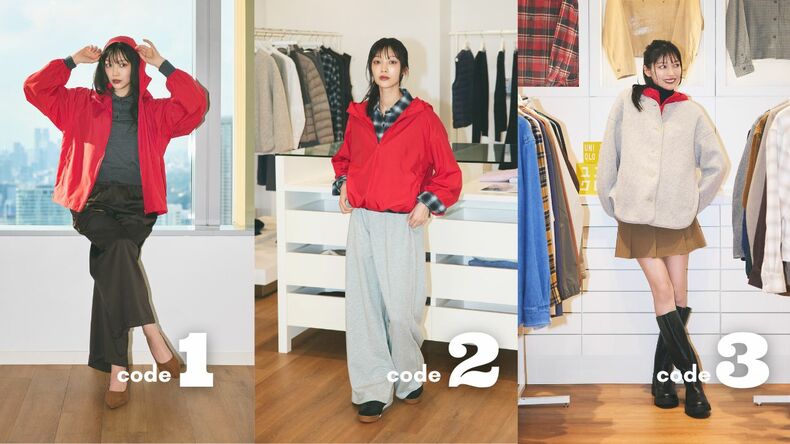 【UNIQLO（ユニクロ）】軽い＆薄手だからレイヤードの必須アイテムに！オシャレ上級者的なカジュアルな抜け感を楽しめる赤パーカ【今週の買い！着回しSHOW】