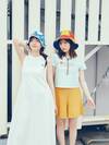 櫻井優衣＆月足天音のバケハコーデ<br>櫻井優衣（左）・月足天音（右）2025年ar7月号より