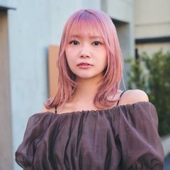 【ミディアム】くすみベージュをプラスオン♡可愛いだけじゃないこなれピンク