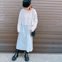 【GU￥2,990】コーデいらずで即映え♡ニット×ワンピのプチプラセット