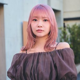 【ミディアム】くすみベージュをプラスオン♡可愛いだけじゃないこなれピンク