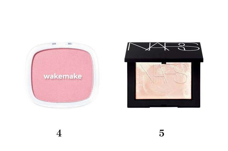 4.wakemake　シアーブリーズブラッ シャー　04　￥1,650　5.ナーズ　ライトリフレクティング プリズマティックパウダー　￥6,380（限定）／NARS JAPAN