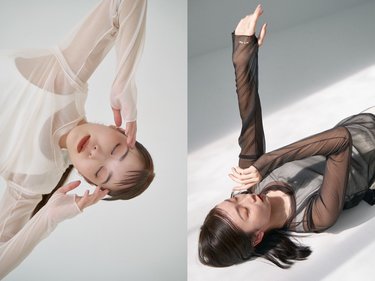 最終値下げ！OFF POSE サテンキャミトップス　ネイビー　水村里奈 オリンピックの開会式、ゲス乙女のMV演出で話題！ コンテンポラリー