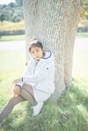 ブルゾン¥19,800、ニット¥16,500、スカート¥14,300、シューズ¥13,200/ルコックスポルティフ ゴルフ