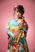 ar girl阿部舞理奈。成人式の時の写真