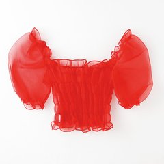【365days色っぽ】存在感と着回し力を兼ね備えた、オーガンジー素材の儚げREDトップス