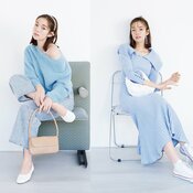 実はイイとこどりの春色…!佐藤栞里が着こなす、”パウダリーブルー”のモテ服コーデ3選