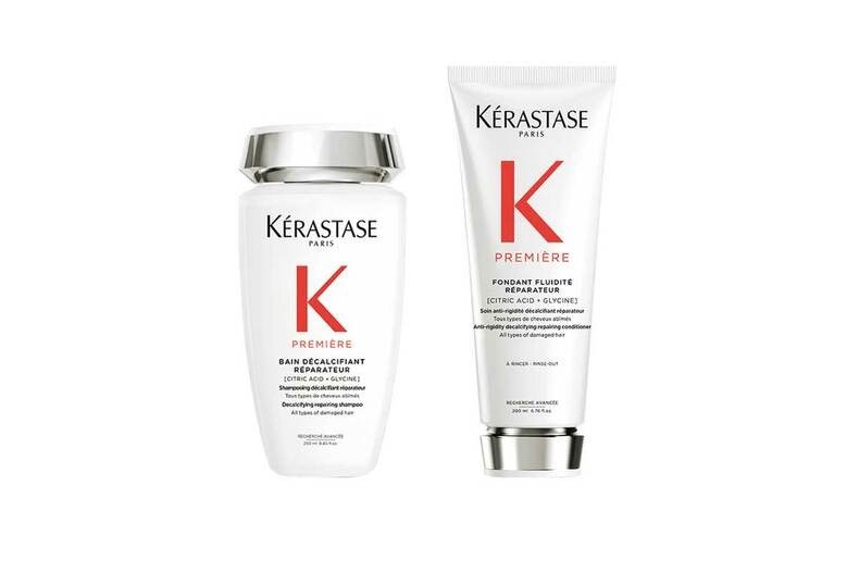 (左）ケラスターゼ　バン デカルシファイ　250㎖　￥4,840、 （右）同　フォンダン フルイド　リペア　250㎖　￥6,380（ともにサロン専売）