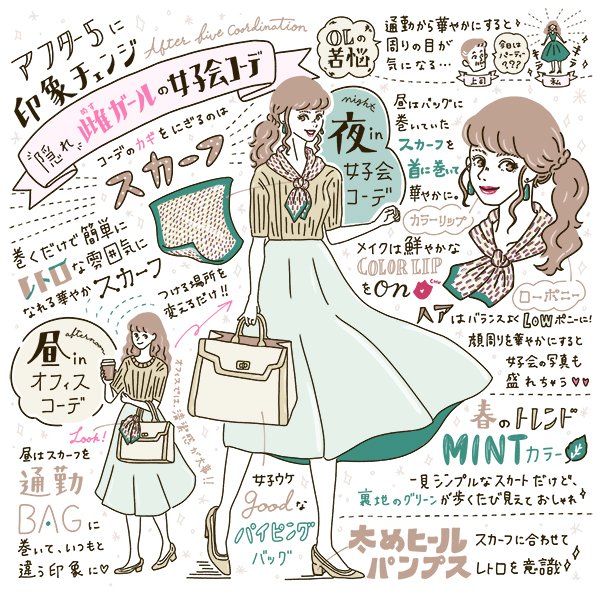 オツボネの目を交わし、女子会では一番盛れる。すごいぞスカーフテク【雑誌の服、リアルで着るには？】