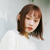 【ボブ】まろピンクオレンジで際立つ個性を引き算