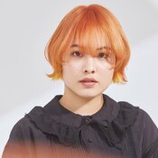 【ボブ】オレンジとイエローのアンサンブルがエモすぎる