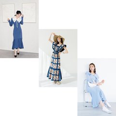 タイトワンピで美くびれを強調♡arモデルが着こなす春のボディコン服【ブルーワンピ】3選