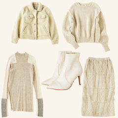 【色気ニット】真っ白でもベージュでもない色が可愛くて好き♡ 女っぽさ満点クリーミー色アイテム8選