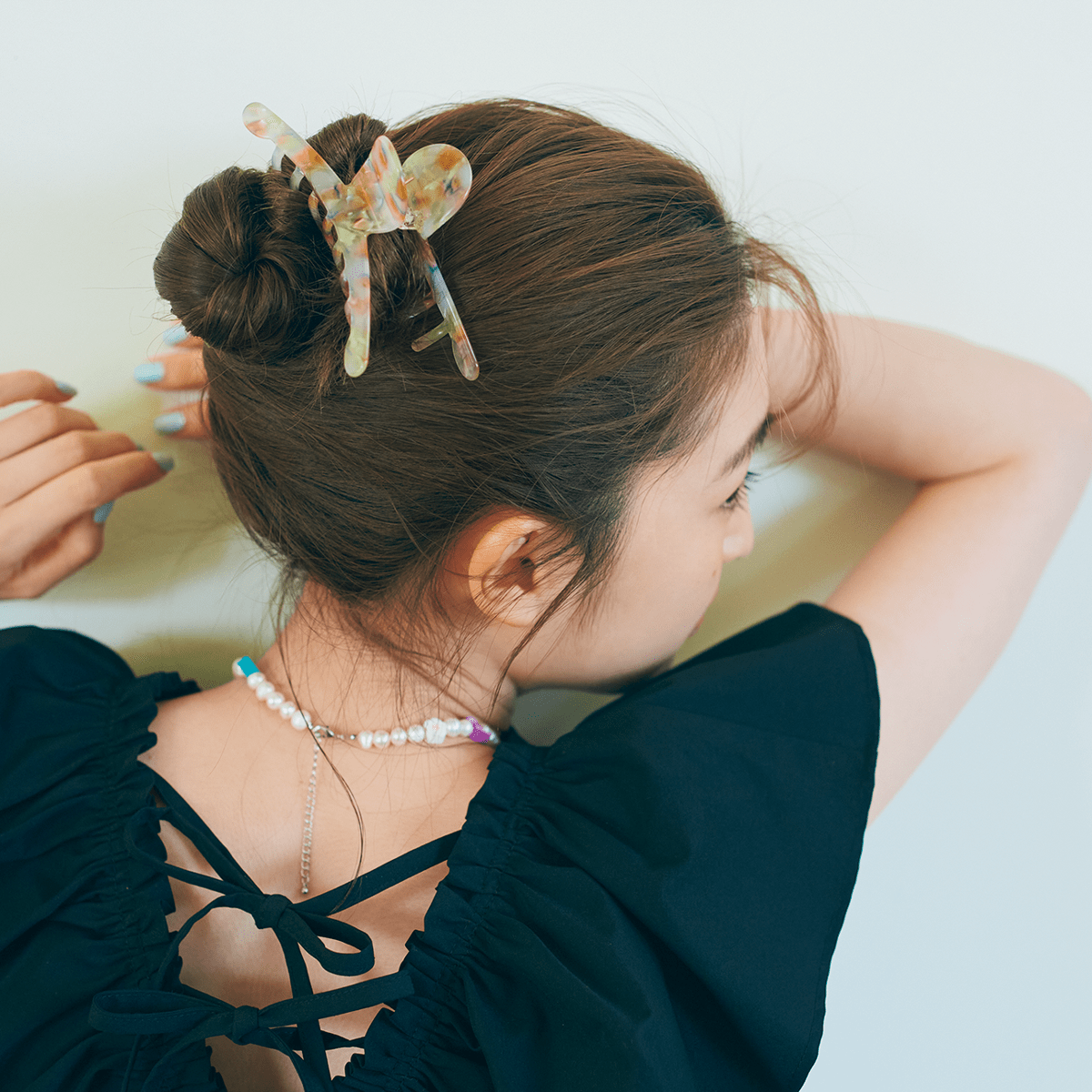 POTETE stripe hair clip ヘアクリップ ポテテ - ヘアアクセサリー