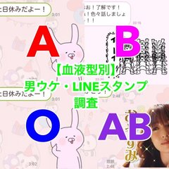 【血液型別】男子が即返したくなるLINEスタンプを徹底調査してみた