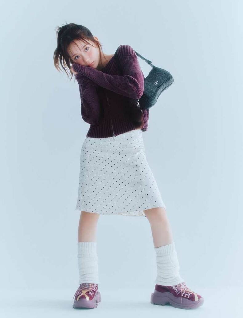 低身長さんにおすすめ！畑芽育さんお手本スタイル⑦ギャルみ満載な色気ムンムンイイ女コーデ