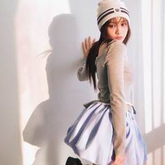 春はミニが着たくなる♡ 森香澄がお手本！ぽわっとしたフォルムにときめく【バルーンミニコーデ】