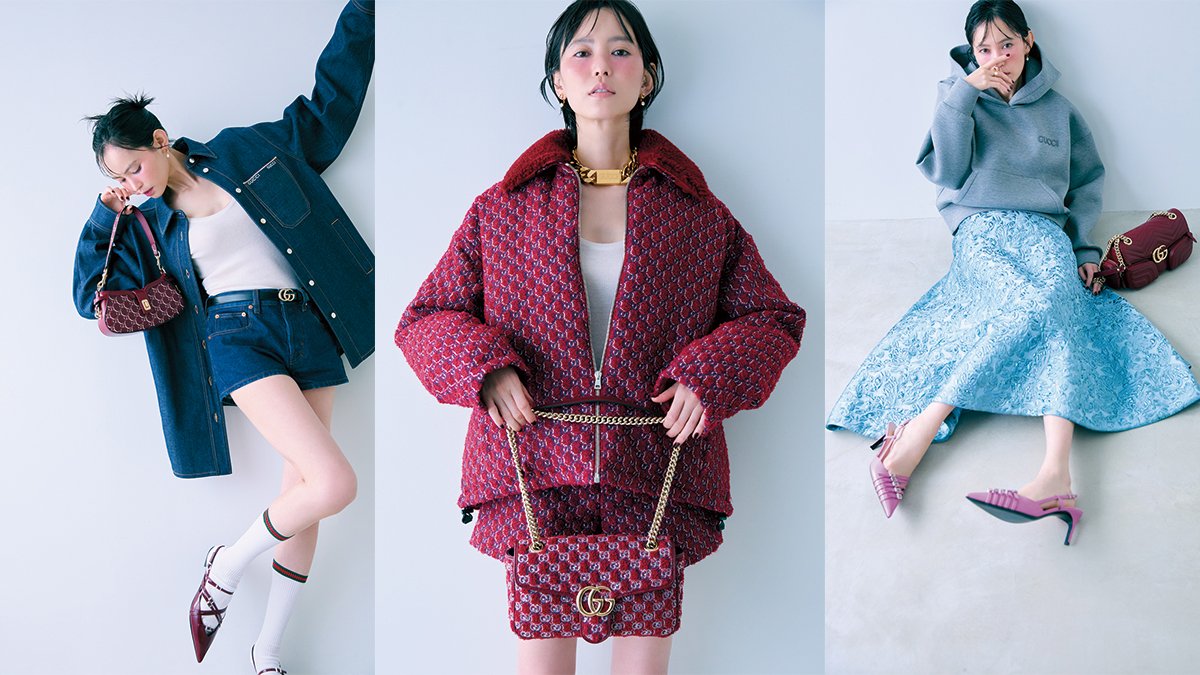 GUCCI新作ロゴアイテム3選】比留川游が着こなす♡グッチのブランドロゴ
