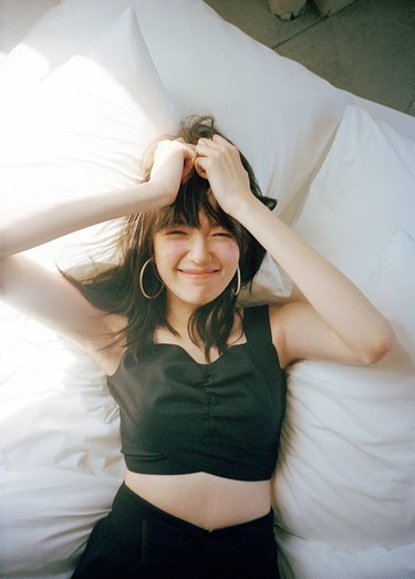 ADORABLE SHAGGY CHECK COAT 佐藤栞里さん着用 M ADORABLE SHAGGY CHECK COAT 佐藤栞里さん着用 M モデル・佐藤栞里の